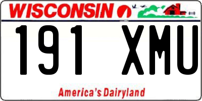 WI license plate 191XMU