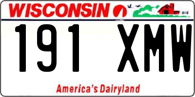 WI license plate 191XMW