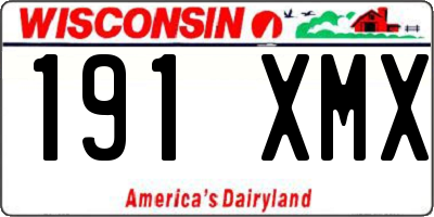 WI license plate 191XMX
