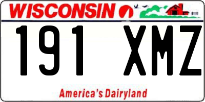 WI license plate 191XMZ