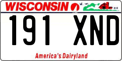 WI license plate 191XND