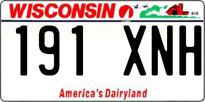 WI license plate 191XNH