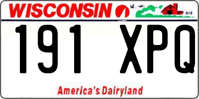 WI license plate 191XPQ