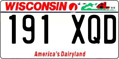 WI license plate 191XQD
