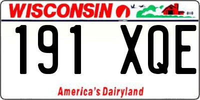 WI license plate 191XQE