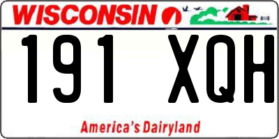 WI license plate 191XQH