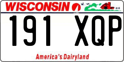 WI license plate 191XQP