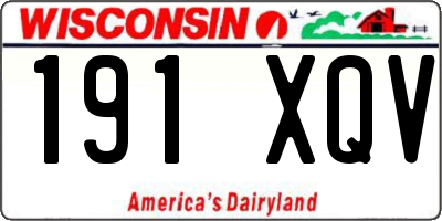 WI license plate 191XQV