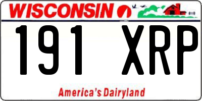 WI license plate 191XRP