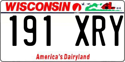 WI license plate 191XRY
