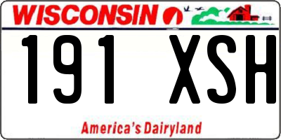 WI license plate 191XSH
