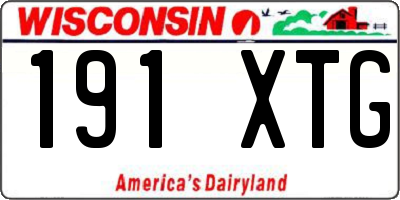 WI license plate 191XTG