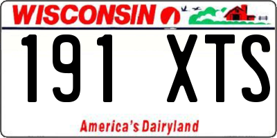 WI license plate 191XTS