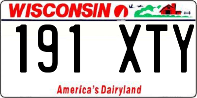 WI license plate 191XTY