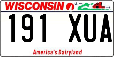 WI license plate 191XUA