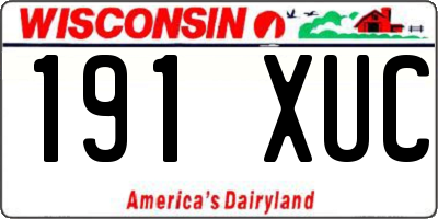 WI license plate 191XUC