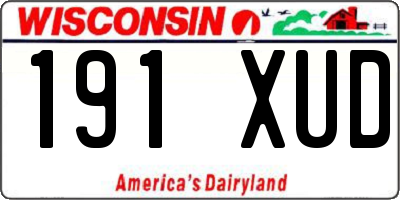 WI license plate 191XUD