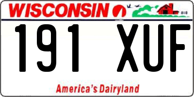 WI license plate 191XUF