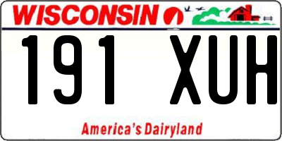 WI license plate 191XUH