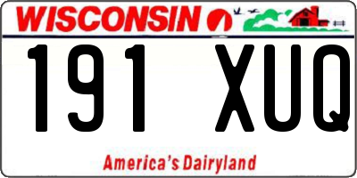 WI license plate 191XUQ