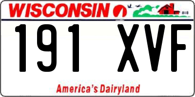 WI license plate 191XVF