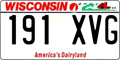 WI license plate 191XVG