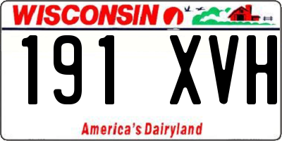 WI license plate 191XVH