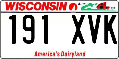 WI license plate 191XVK