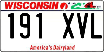 WI license plate 191XVL