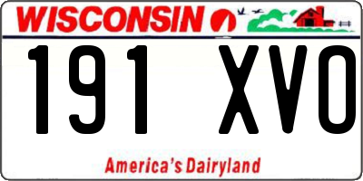 WI license plate 191XVO