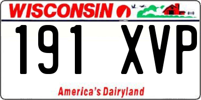 WI license plate 191XVP