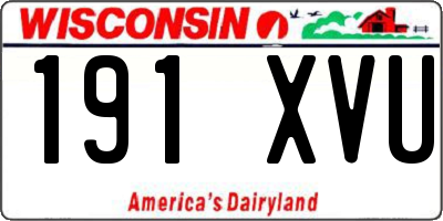 WI license plate 191XVU