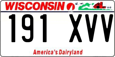 WI license plate 191XVV