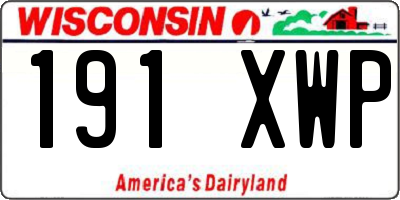WI license plate 191XWP