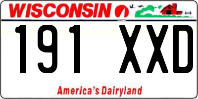 WI license plate 191XXD