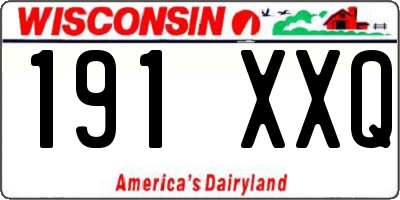 WI license plate 191XXQ