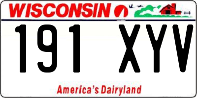 WI license plate 191XYV