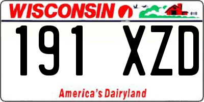 WI license plate 191XZD