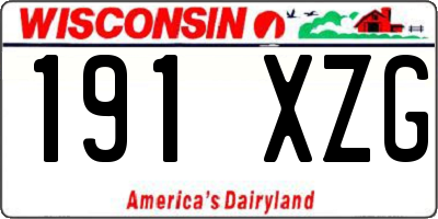 WI license plate 191XZG