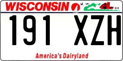 WI license plate 191XZH