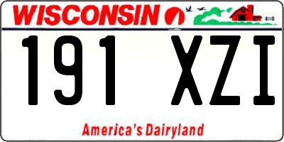 WI license plate 191XZI