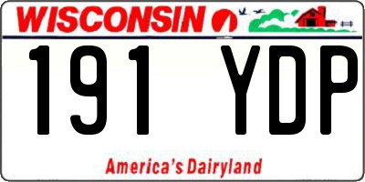 WI license plate 191YDP