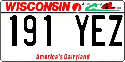 WI license plate 191YEZ