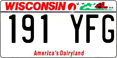 WI license plate 191YFG