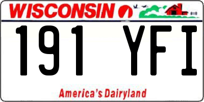 WI license plate 191YFI