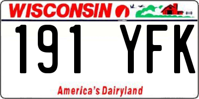 WI license plate 191YFK