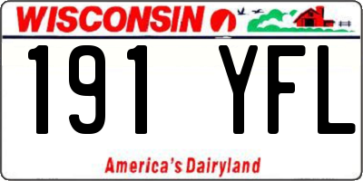 WI license plate 191YFL
