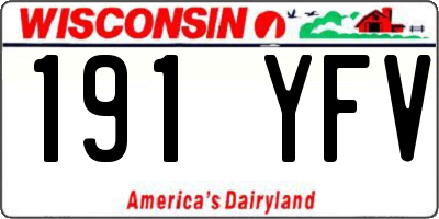 WI license plate 191YFV