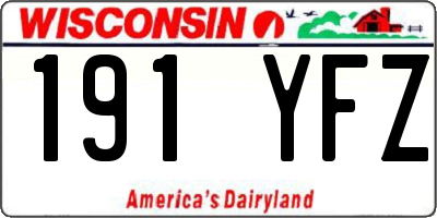 WI license plate 191YFZ