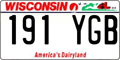 WI license plate 191YGB